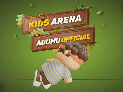 KIDS ARENA | ADUMU OFFICIAL 3d 3d blender 3d character 3d cute 3d modeling animation blender branding character design illustration logo modeling render ui