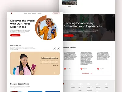 Travel Agency Landing Page branding design graphic design graphics immigration interface landing page nokhouse product design travel ui web design