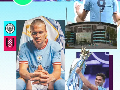 Manchester City Gameday Poster alvarez england graphic design haaland manchester city matchday photoshop editing premier league rodri