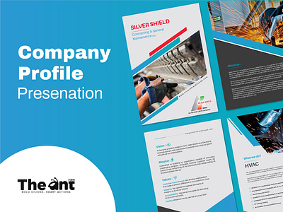 Company Profile Design - Silver Shield brochure design company profile company profile design construction company profile construction profile design indesign brochure profile design profile template