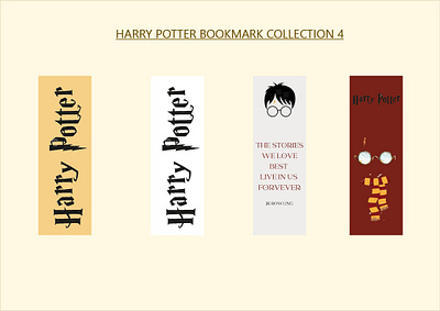 Harry Potter Bookmark Collection 4 design graphic design illustration print typography