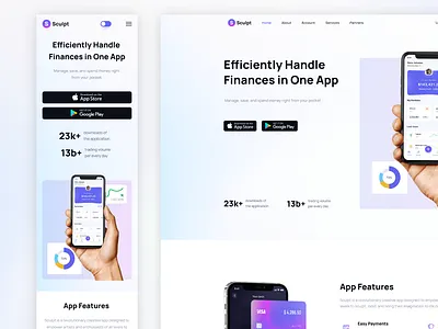 Sculpt - Mobile App Showcase branding design graphic design illustration landing page logo mobile app mobile design ui ux web design website