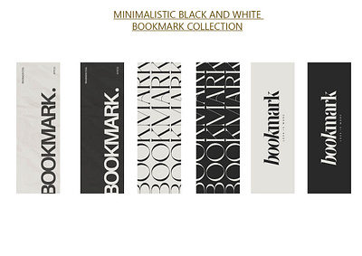 Minimalistic Black and White Bookmark Collection design graphic design illustration print typography