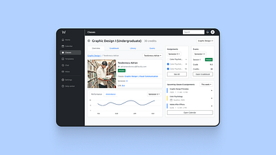 Smart University: Student Overview app dashboard product design tables ui ux