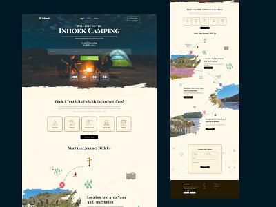 Campsite Landing Page design figma graphic design ui ux
