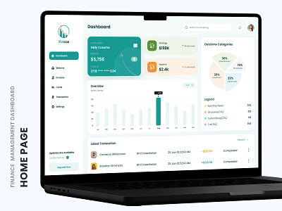 Fincos Finance Dashboard admin admin interface admin panel design admin theme admin ui analytics dashboard dashboard design dashboard ui data finance graphs interface ui ux design user experience