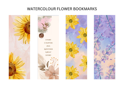 Flowers Bookmark 1 design graphic design illustration print typography
