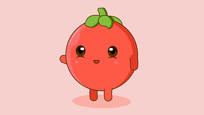 Running tomato animation 2d adobe after effects adobe illustrator animation character animation cute duik illustration motion design motion graphics rigging running tomato vector