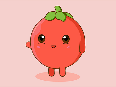 Running tomato animation 2d adobe after effects adobe illustrator animation character animation cute duik illustration motion design motion graphics rigging running tomato vector