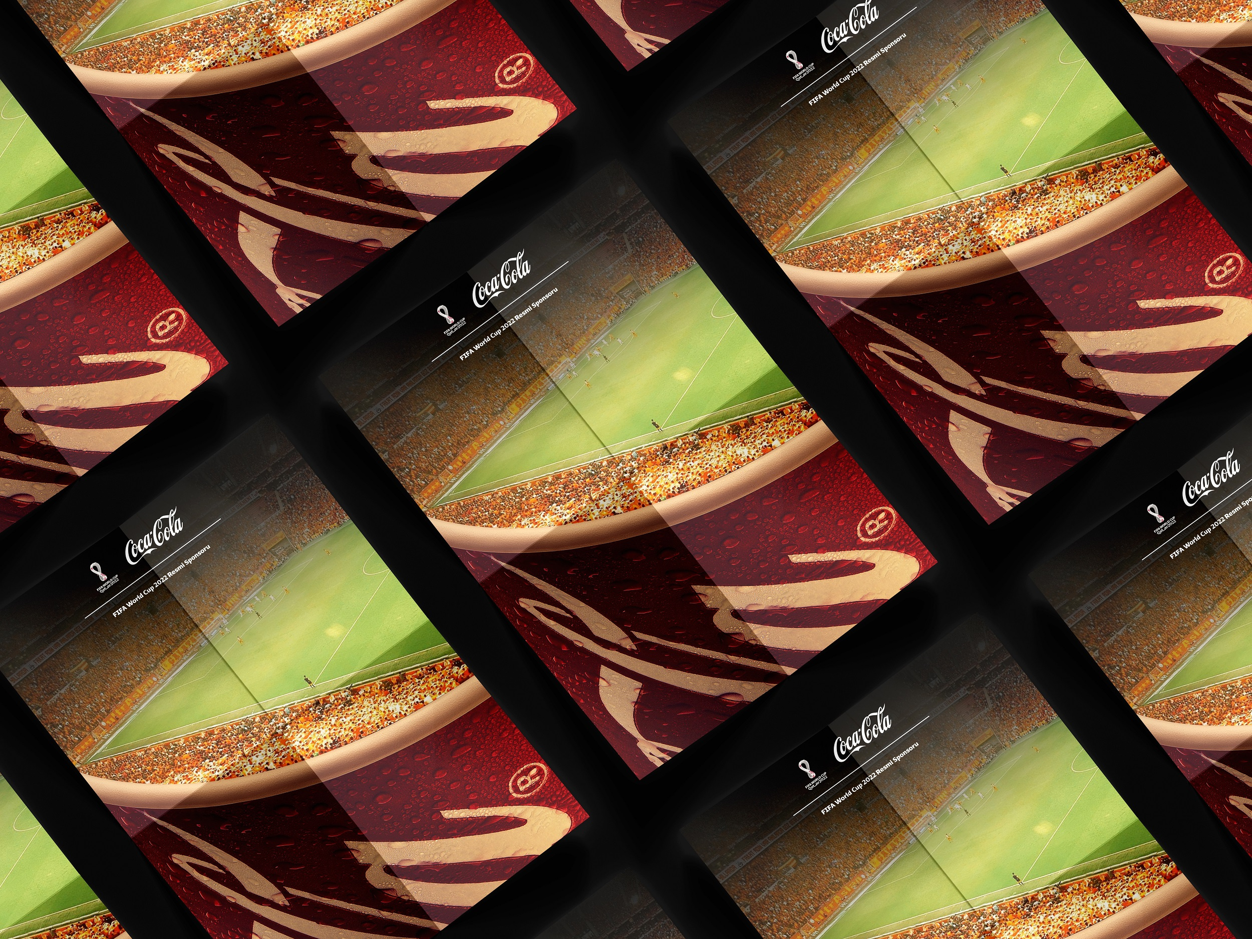 FIFA World Cup Qatar 2022 x Coca-Cola Poster adverstising branding coca cola fifa football graphic design poster poster design promo soccer sports world cup