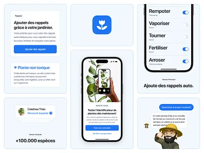My Plant ID iOS App - Coming soon 🪴 app store release camera france informations ios mobile app leaf memoji plant garden gardener nature plant identification product design scan scanner sf rounded sf symbols species ui ux