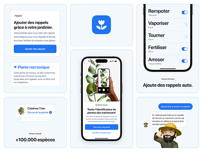 My Plant ID iOS App - Coming soon 🪴 app store release camera france informations ios mobile app leaf memoji plant garden gardener nature plant identification product design scan scanner sf rounded sf symbols species ui ux