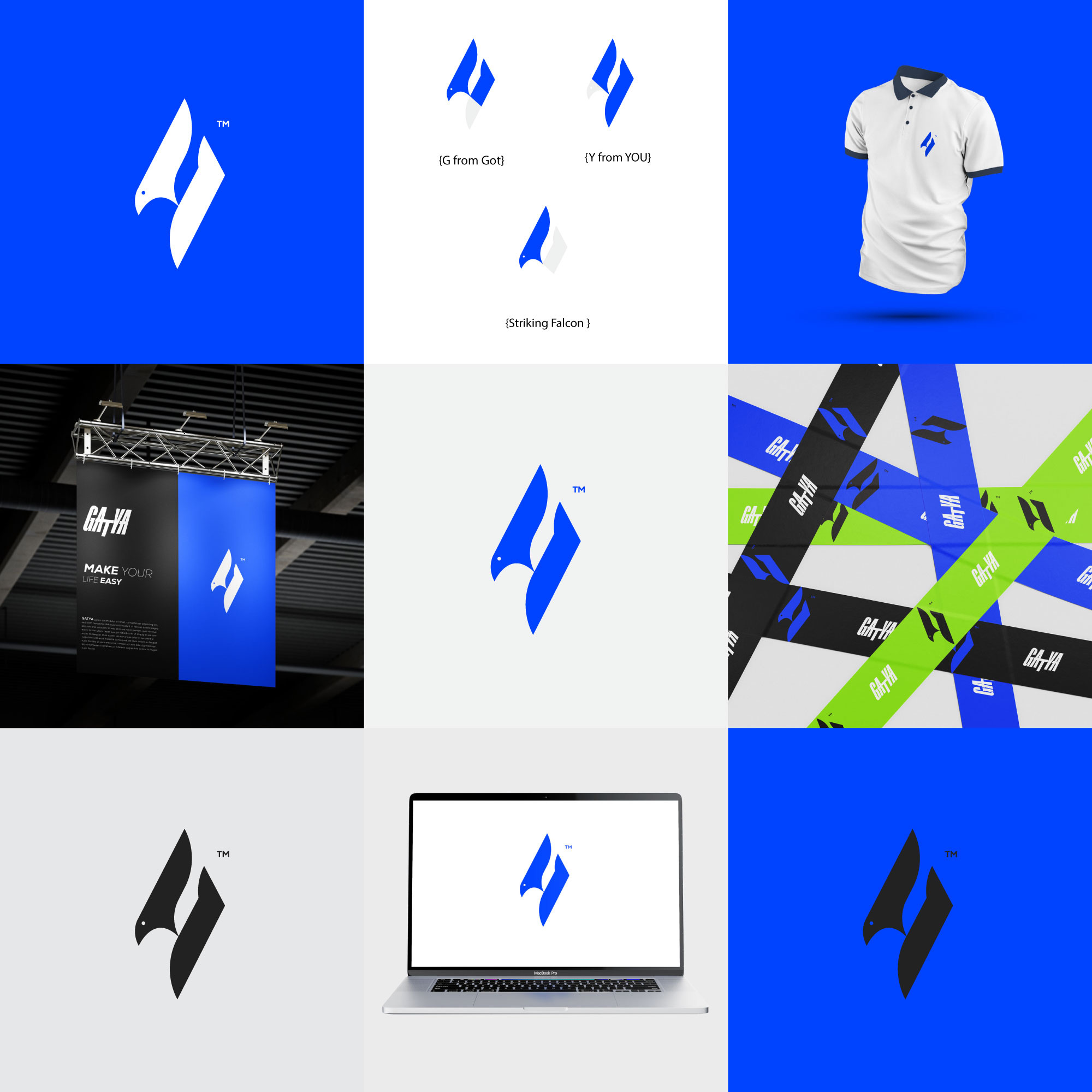 GATYA Eagle Logo bird branding creative logo eagle logo fly logo logo make minimal simplel logo