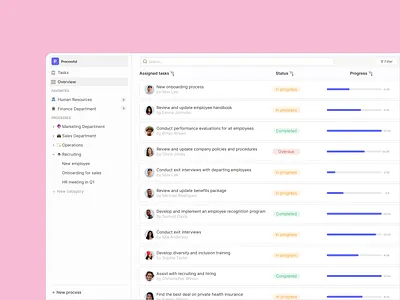 Processful. Workflow automation product automation checklist ui ux workflow