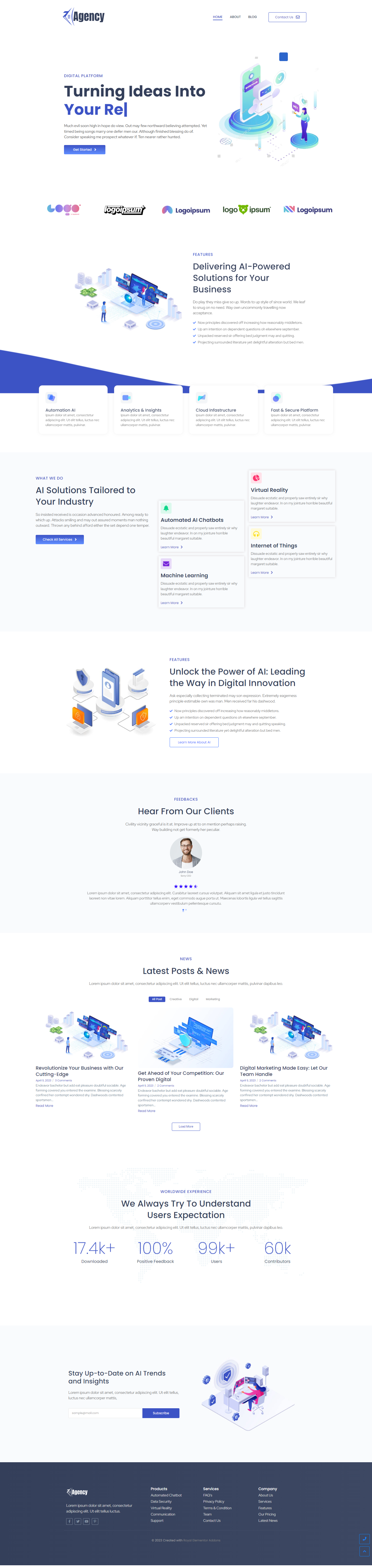 Agency WordPress Website agency elementor landign page responsive design website wordpress
