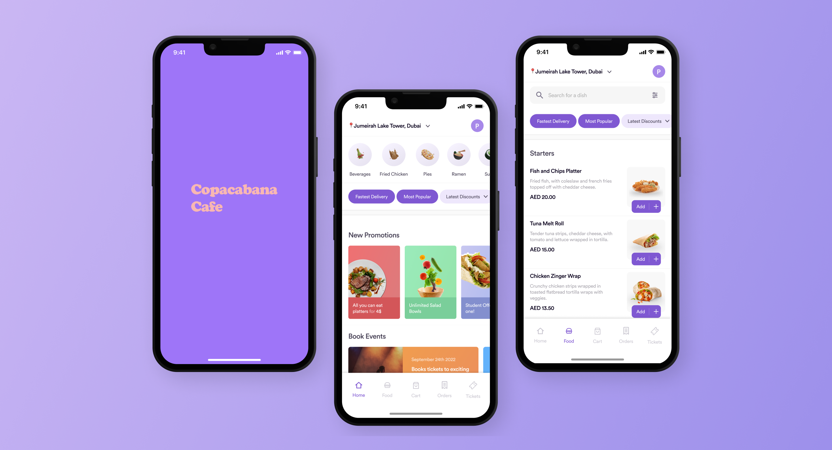 Copacabana Cafe - iOS App Design app design typography ux
