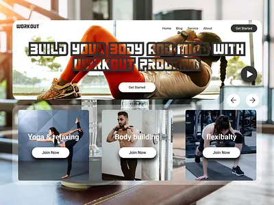 workout landing page design graphic design ui ux web