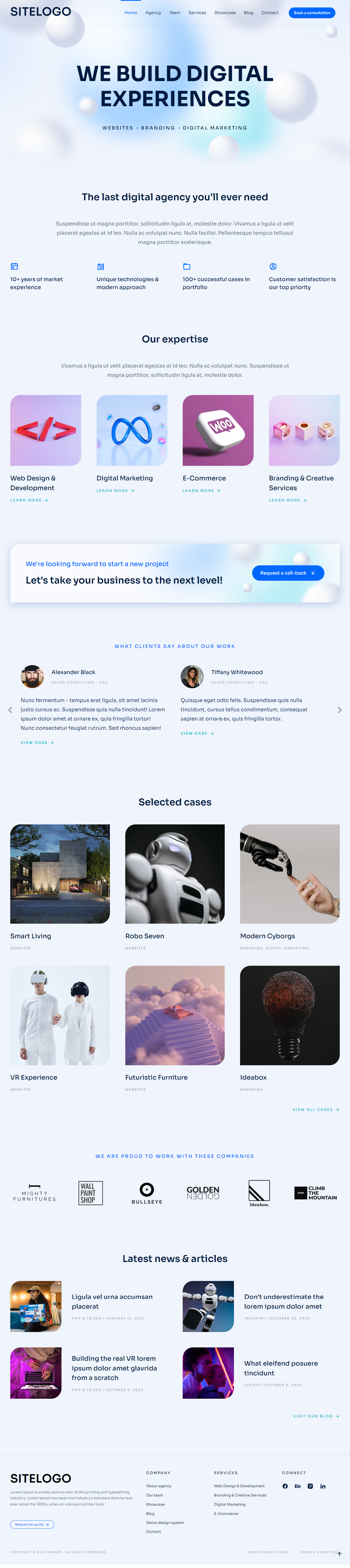 Marketing Agency WordPress Website elementor landign page responsive design web design website wordpress wordpress website