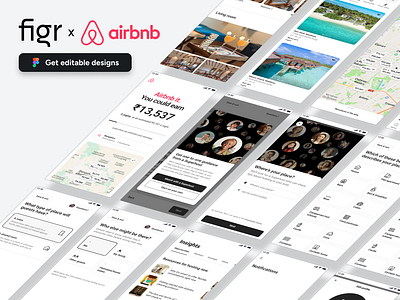 Airbnb Mobile UI (Recreated) airbnb app booking clean figma ios kit listing location map minimal mobile app property rent rental tourist travel ui vacation vacation rentals