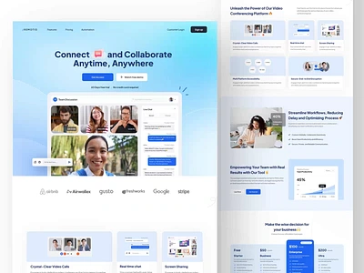 AI Video Conferencing Web UI - Remote Collaboration Tool appdesign digitaldesign interactiveui moderndesign product design responsivedesign saasdesign uidesign userexperience uxinspiration webappdesign webappui webdesigntrends webdevelopment webinterface