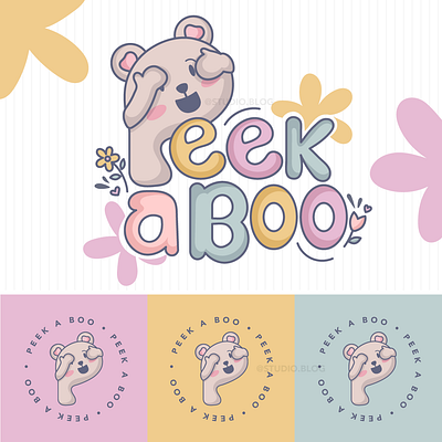 Peek a Boo Brand Identity adobeillustrator branding childlogo cutelogo design graphic design illustration logo vector