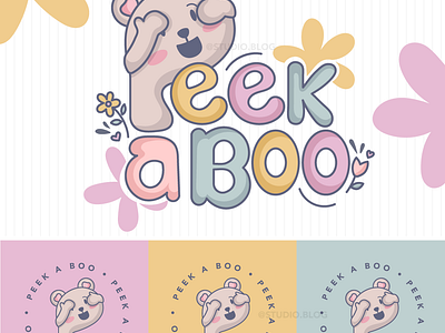 Peek a Boo Brand Identity adobeillustrator branding childlogo cutelogo design graphic design illustration logo vector