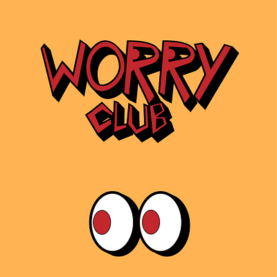 Worry Club branding design graphic design illustration logo typography vector