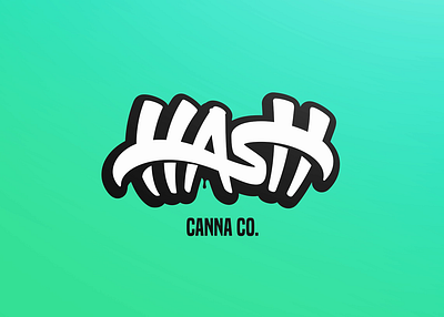 Hash Canna Co brand branding cannabis hash illustration letter lettering logo smoke typography vector art weed
