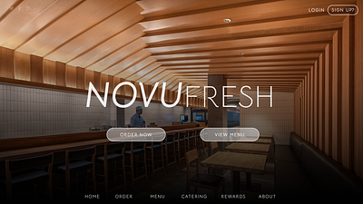NOVUFresh - Restaurants design graphic design ui ux web design