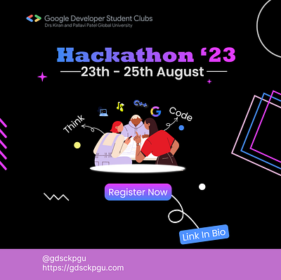 Basic Poster for hackathon branding gdsc google graphic design hackathon ui