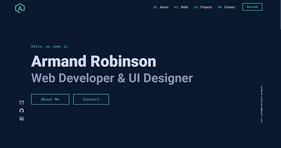 Armand R. Personal Website UI Design design graphic design ui ux web design