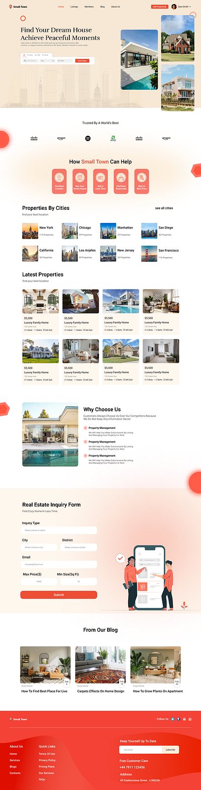 Real Estate Landing page/Homefinder adobe photoshop branding design figma graphic design prototype ui uidesigner ux web design xd