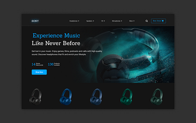 Sony Landing Page design animation design figma productdesigner ui uidesigner