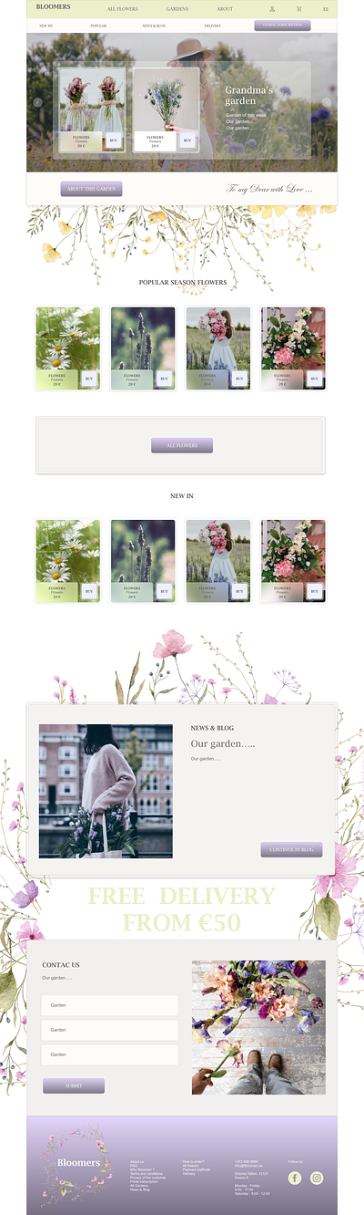 UX case study: design responsive websait for flowers shop eshop design flowers shop green purpur ux case study ux design ux ui design webdesign