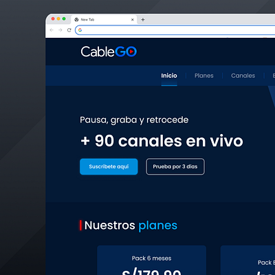 CableGo - Rediseño dailyui design figma graphic design responsive ui ux web webdesign