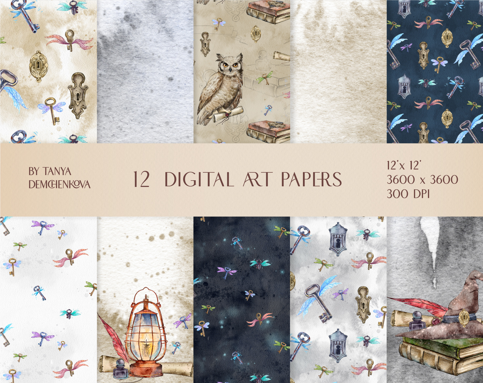 Digital paper & seamless patterns set by Tanya Demchenkova on Dribbble
