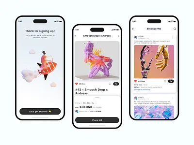 Soconomy mobile application ai app app designer crypto interaction design ios marketplace metaverse nft ui user experience