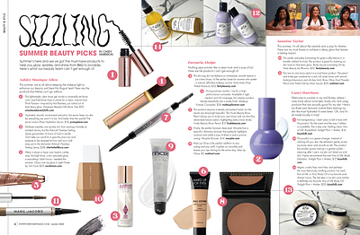 Beauty Magazine Spread Design beauty picks beauty spread indianapolis indy layout design magazine magazine design magazine spread makeup makeup spread mascara page design sizzling