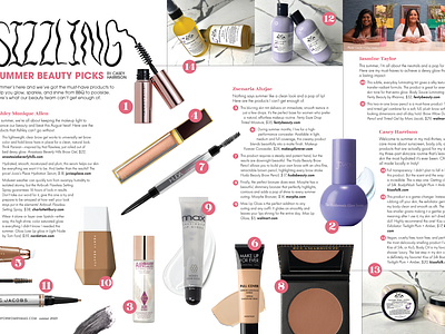 Beauty Magazine Spread Design beauty picks beauty spread indianapolis indy layout design magazine magazine design magazine spread makeup makeup spread mascara page design sizzling