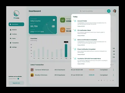 Fincos Finance Dashboard admin admin interface admin panel design admin theme admin ui analytics dashboard dashboard design dashboard ui data finance graphs interface ui ux design user experience