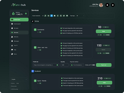 Services design ui ux