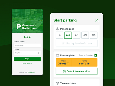Rotterdam Parking | Mobile app app gui parking redesign rotterdam ui userexperience userinterface ux