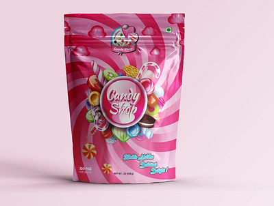 Candy food pouch packaging design candy design graphic design gumming illustration label label design packaging pouch pouch design