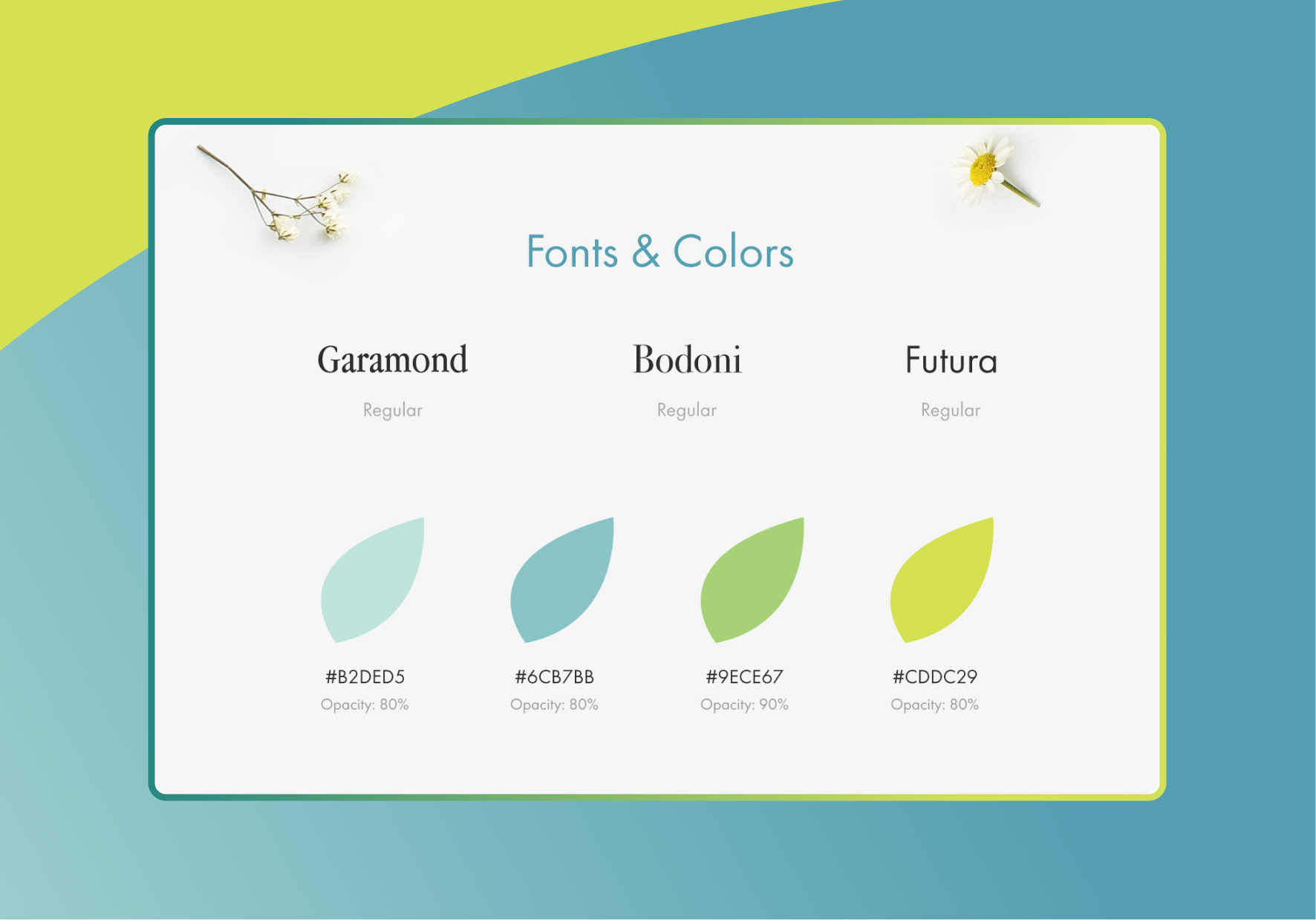 Fonts and colors for beauty client branding colors font ui design ux design