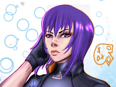 Major Kusanagi quick sketch 2d art 2d paint anime digital art digital paint fanart ghost in the shell illustration kusanagi major kusanagi manga motoko portrait sketch