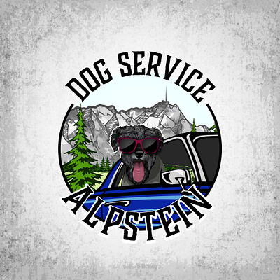 Alpstein Dog Service - Custom Vintage Logo branding design graphic design illustration logo vector