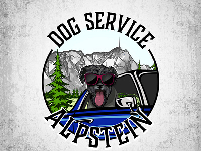 Alpstein Dog Service - Custom Vintage Logo branding design graphic design illustration logo vector