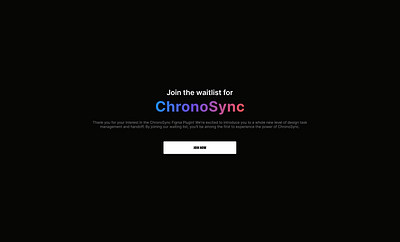 Join the waitlist for ChronoSync design free product design product management ui ux