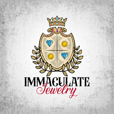 Immaculate Jewelry - Royal Vintage Logo branding design graphic design illustration logo vector