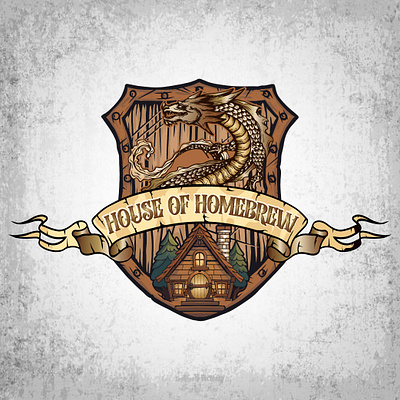 House of HomeBrew - Fully Customized Vintage Logo branding design graphic design illustration logo vector